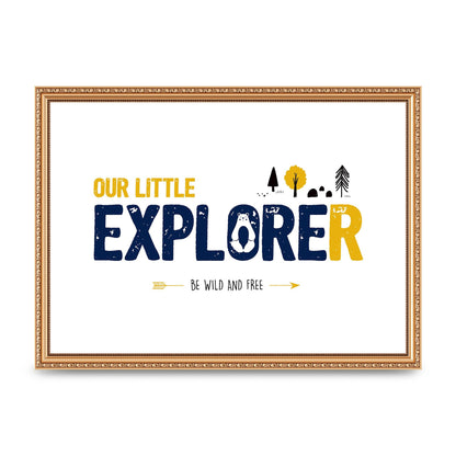 Our Little Explorer Printed Poster - A3 framed