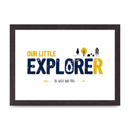 Our Little Explorer Printed Poster - A4 framed