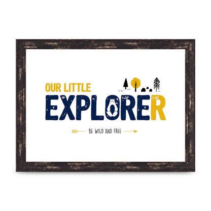 Our Little Explorer Printed Poster - A4 framed