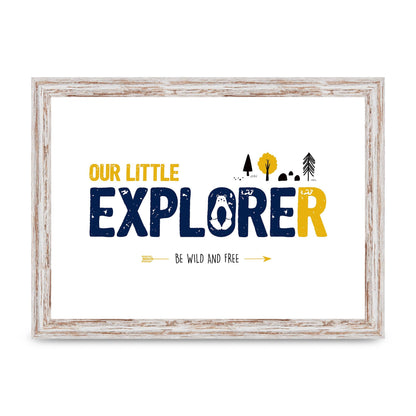 Our Little Explorer Printed Poster - A4 framed