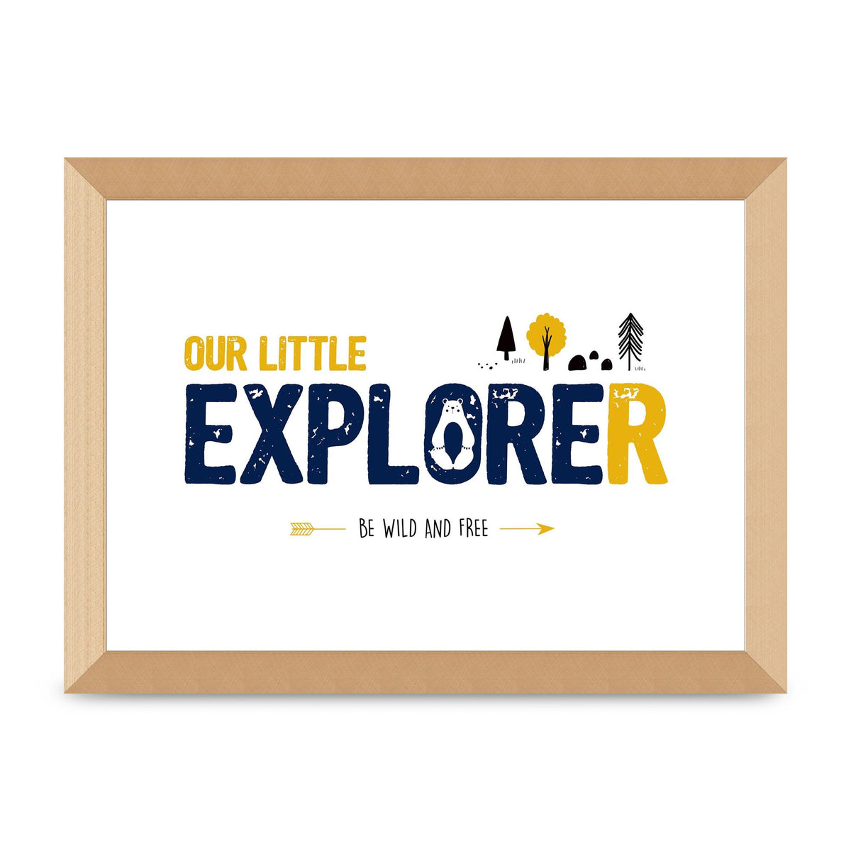 Our Little Explorer Printed Poster - A4 framed