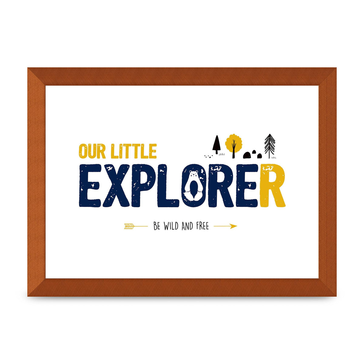 Our Little Explorer Printed Poster - A4 framed
