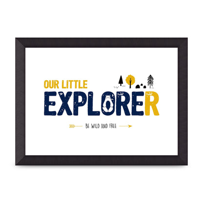 Our Little Explorer Printed Poster - A4 framed