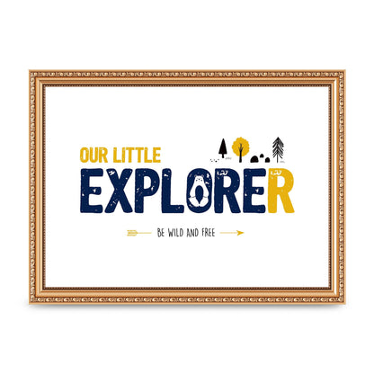 Our Little Explorer Printed Poster - A4 framed