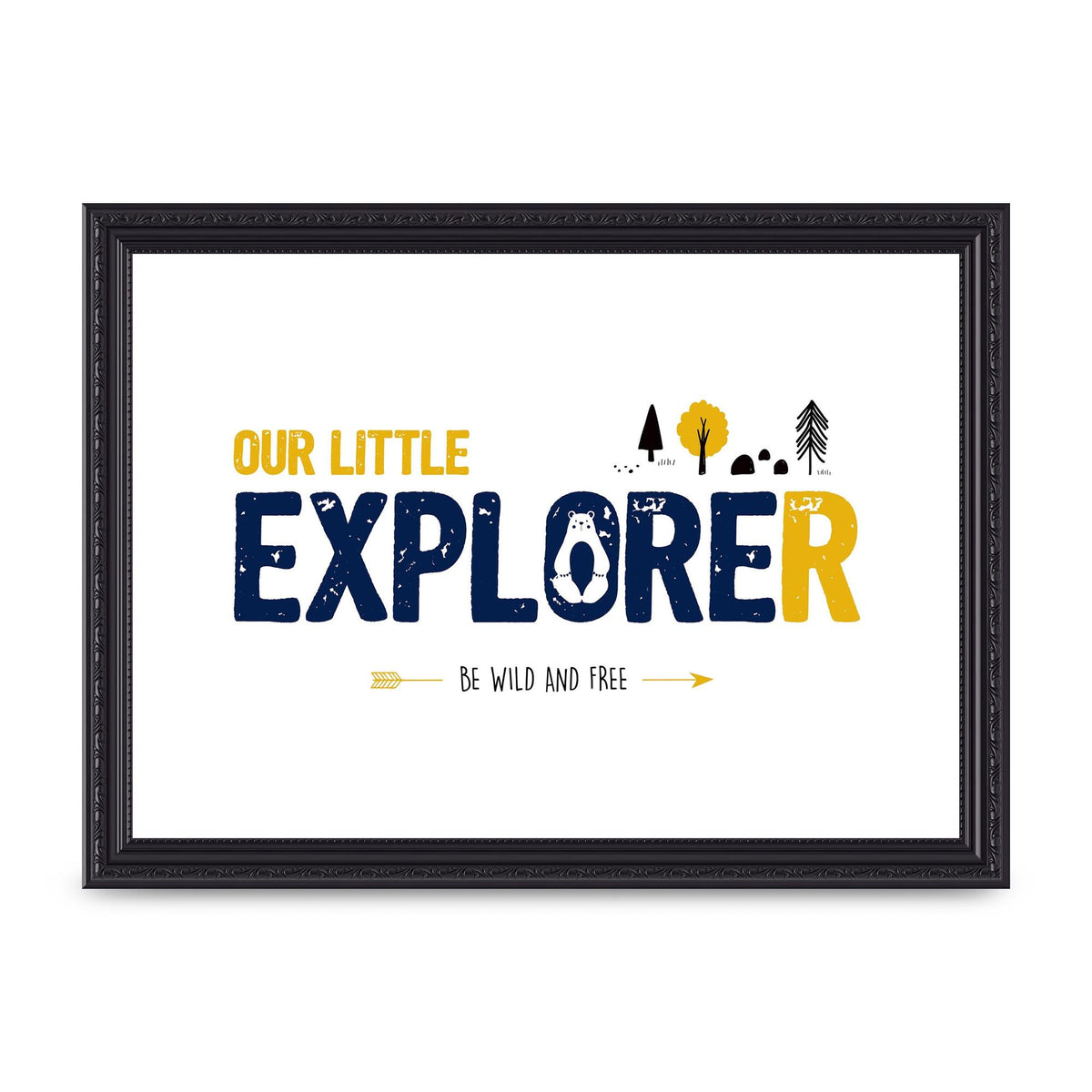 Our Little Explorer Printed Poster - A4 framed