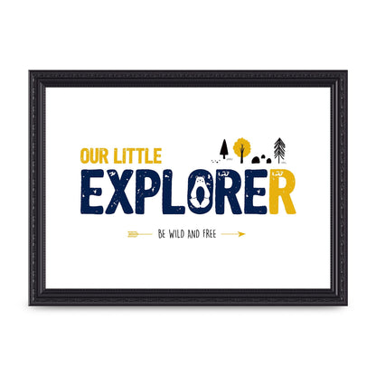 Our Little Explorer Printed Poster - A4 framed