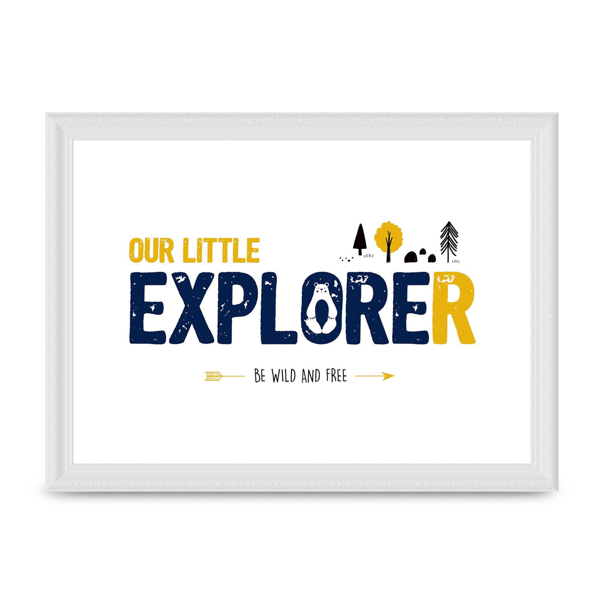 Our Little Explorer Printed Poster - A4 framed