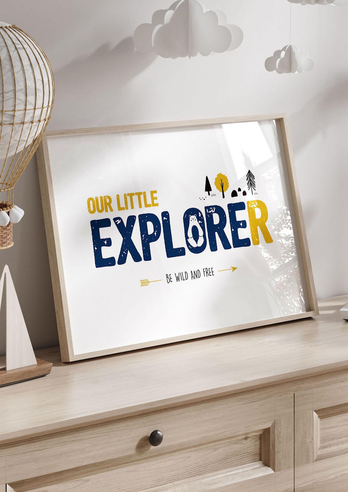 Our Little Explorer Printed Poster - landscape nursery 1