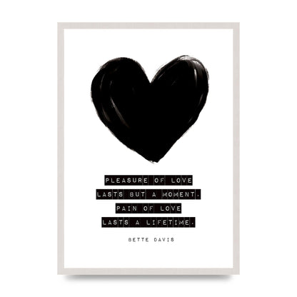 Pleasure Of Love print in an A2 white saw cut grain frame
