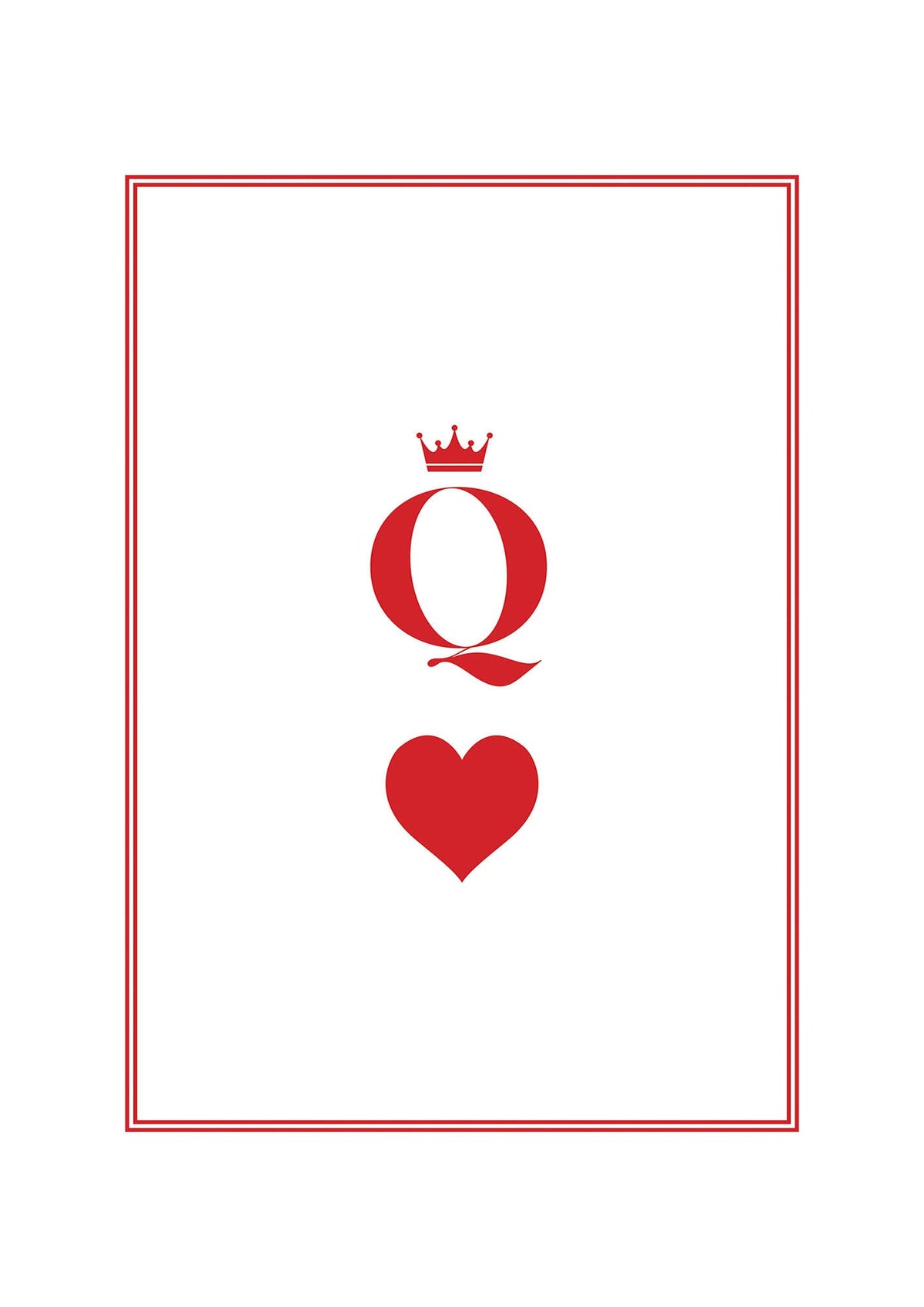 Queen Of Hearts Wall Art - detail