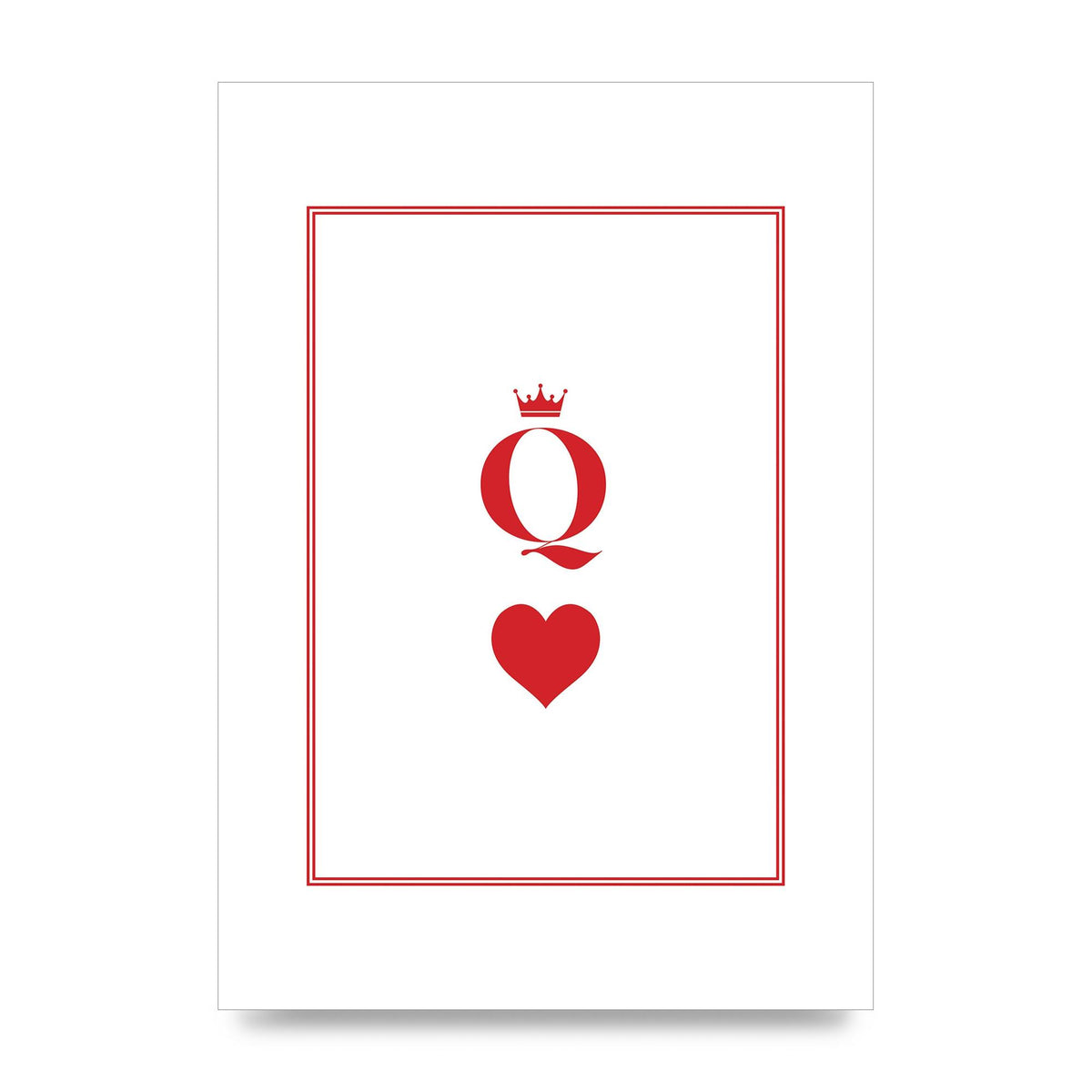Queen Of Hearts Wall Art - unframed print