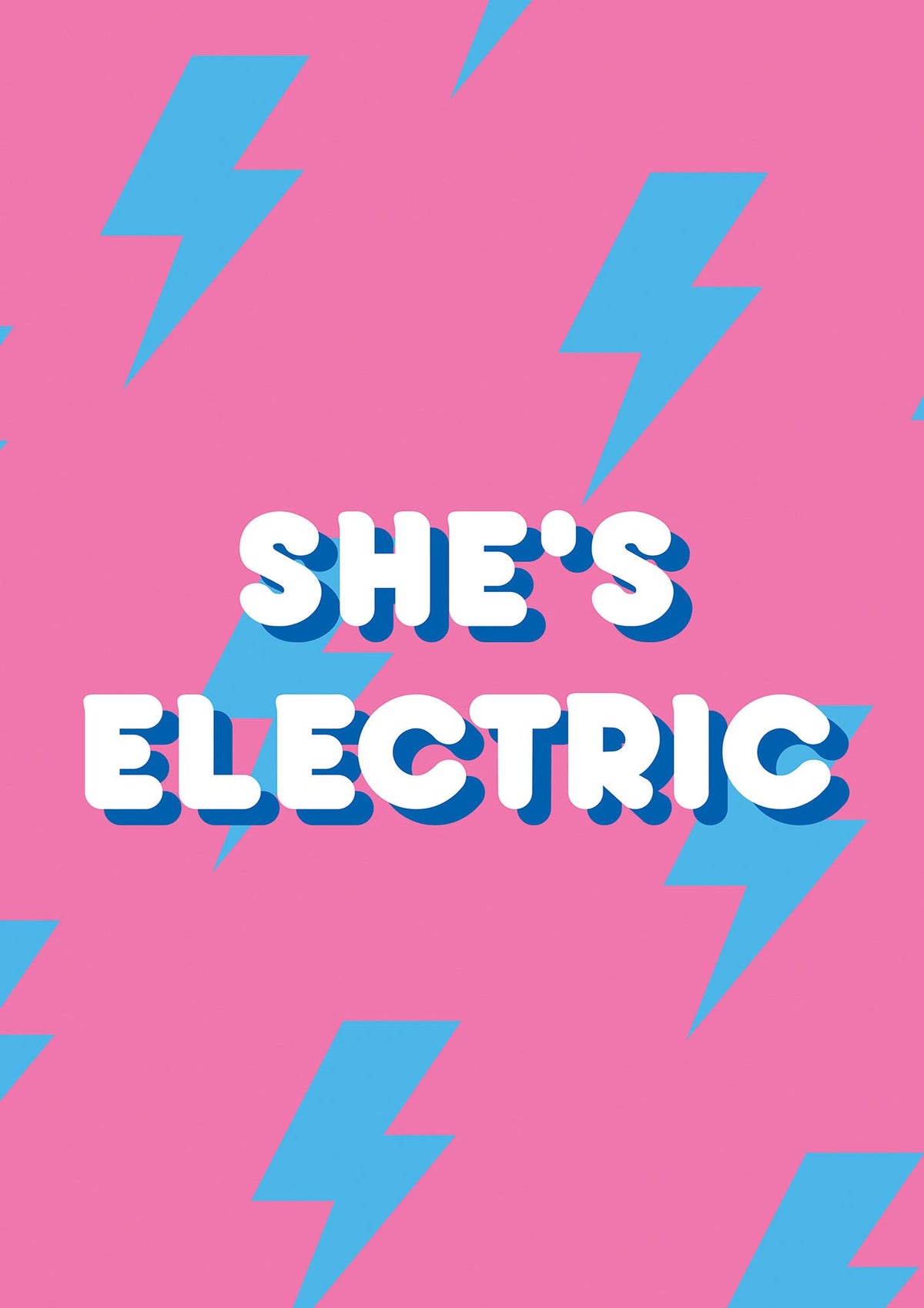 Shes Electric" Printed Poster - detail