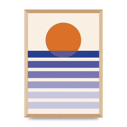 Sunset Printed Poster - A2 framed