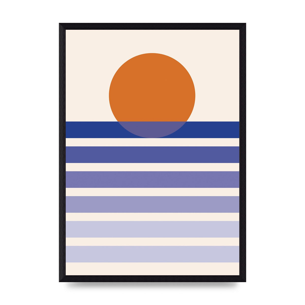 Sunset Printed Poster - A3 framed