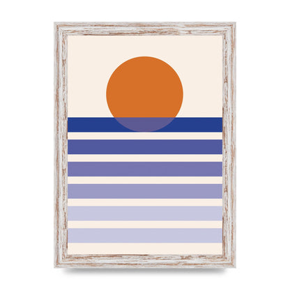 Sunset Printed Poster - A4 framed