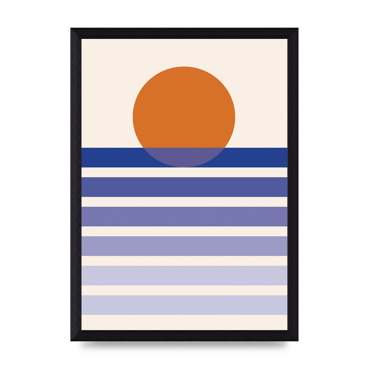 Sunset Printed Poster - A4 framed