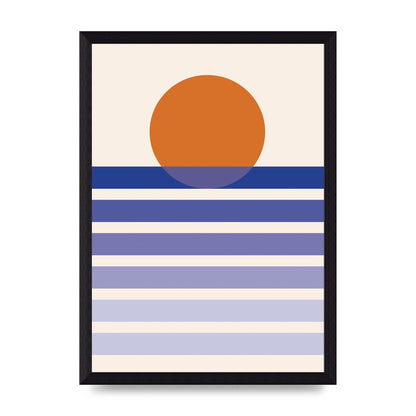 Sunset Printed Poster - A4 framed