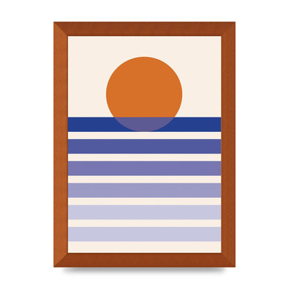 Sunset Printed Poster - A4 framed