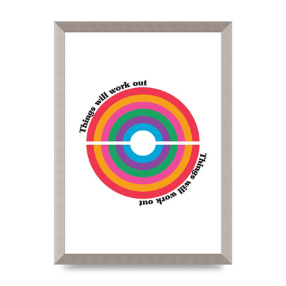 Things Will Work Out Wall Art - A3 framed