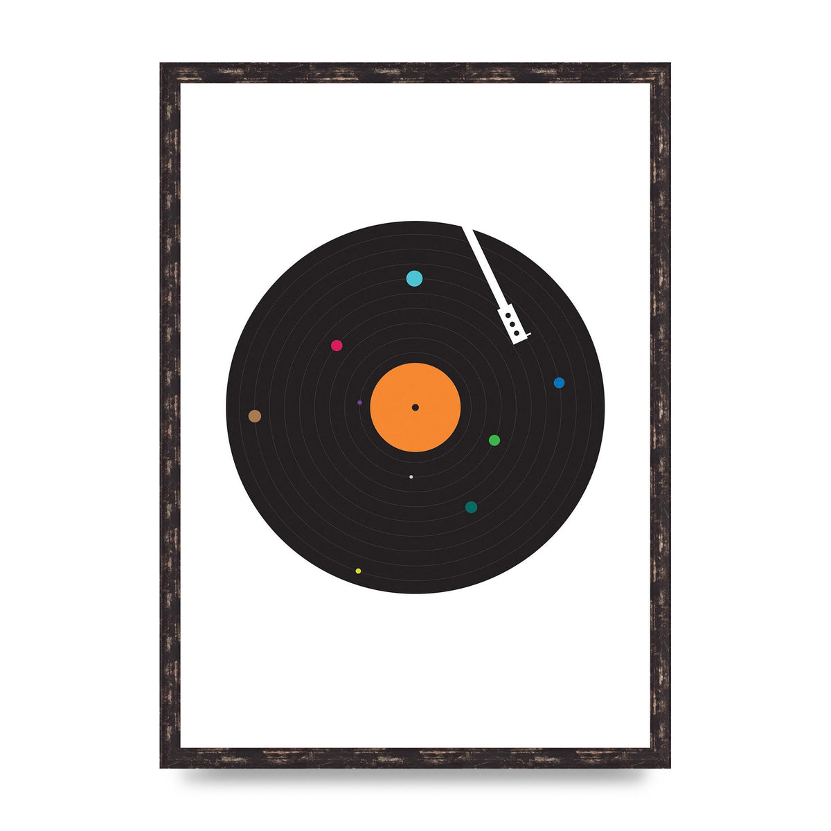 Vinyl Space Wall Art - A2 framed