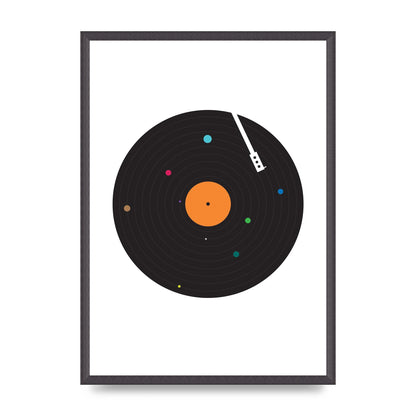 Vinyl Space Wall Art - A2 framed