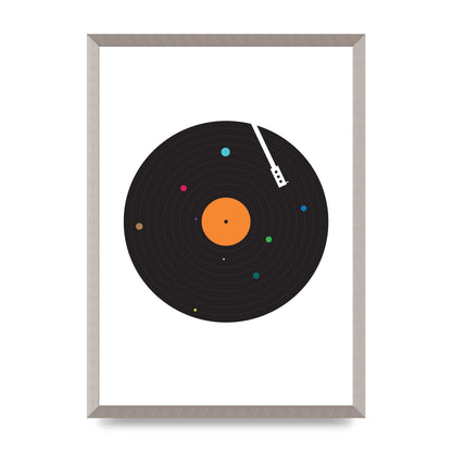 Vinyl Space Wall Art - A2 framed