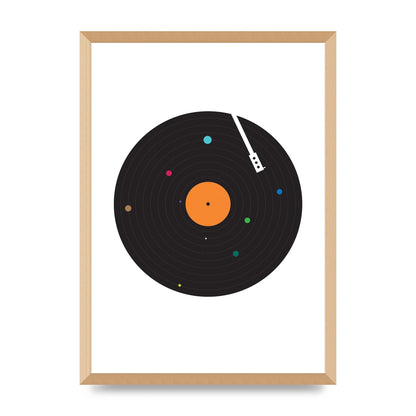 Vinyl Space Wall Art - A2 framed