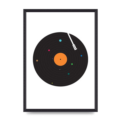 Vinyl Space Wall Art - A2 framed