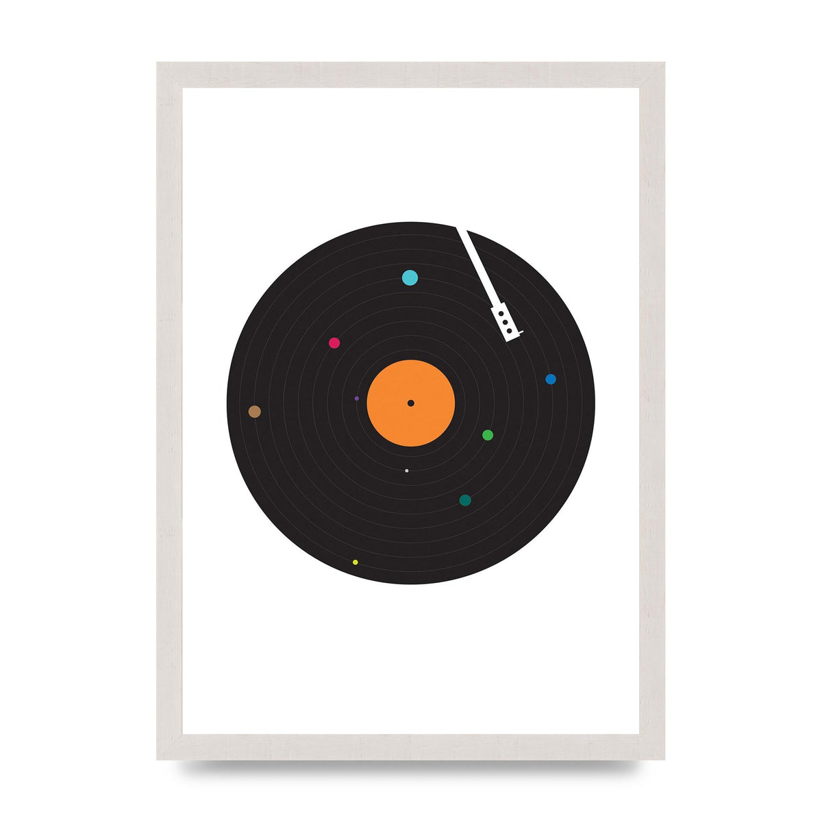 Vinyl Space Wall Art - A3 framed