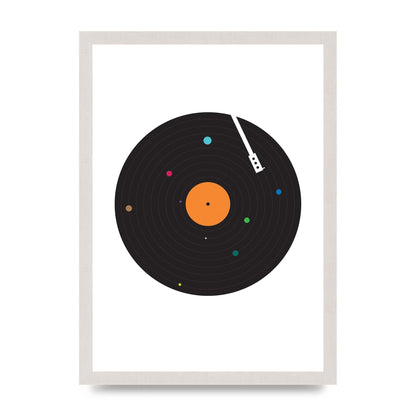 Vinyl Space Wall Art - A3 framed
