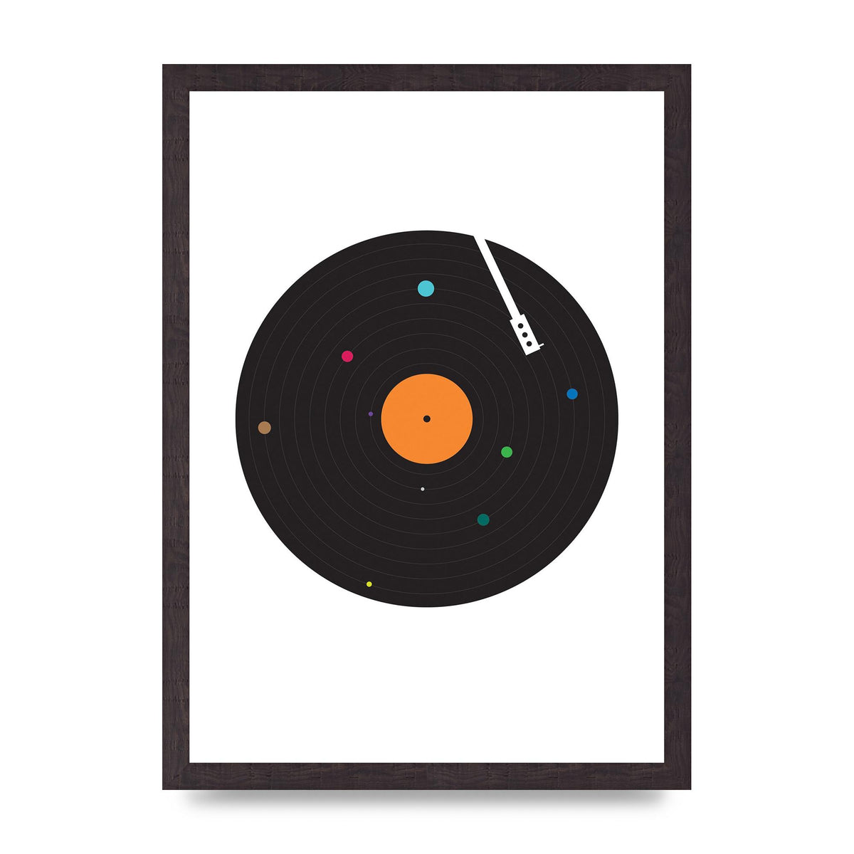 Vinyl Space Wall Art - A3 framed