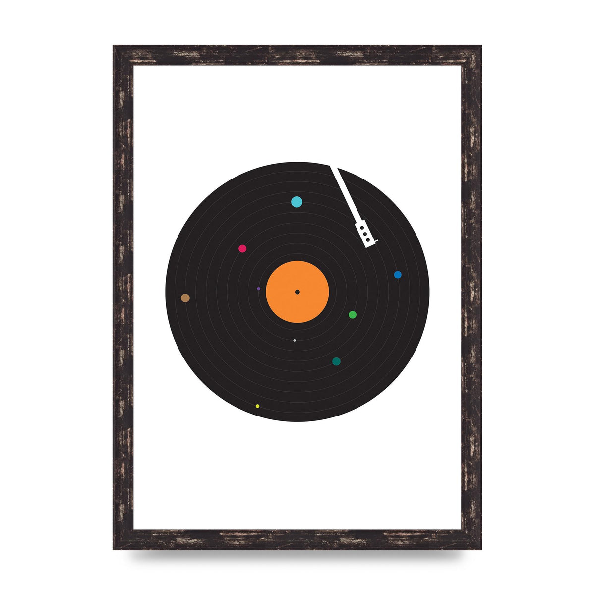 Vinyl Space Wall Art - A3 framed