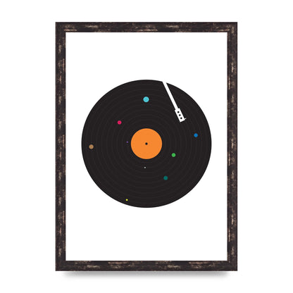 Vinyl Space Wall Art - A3 framed