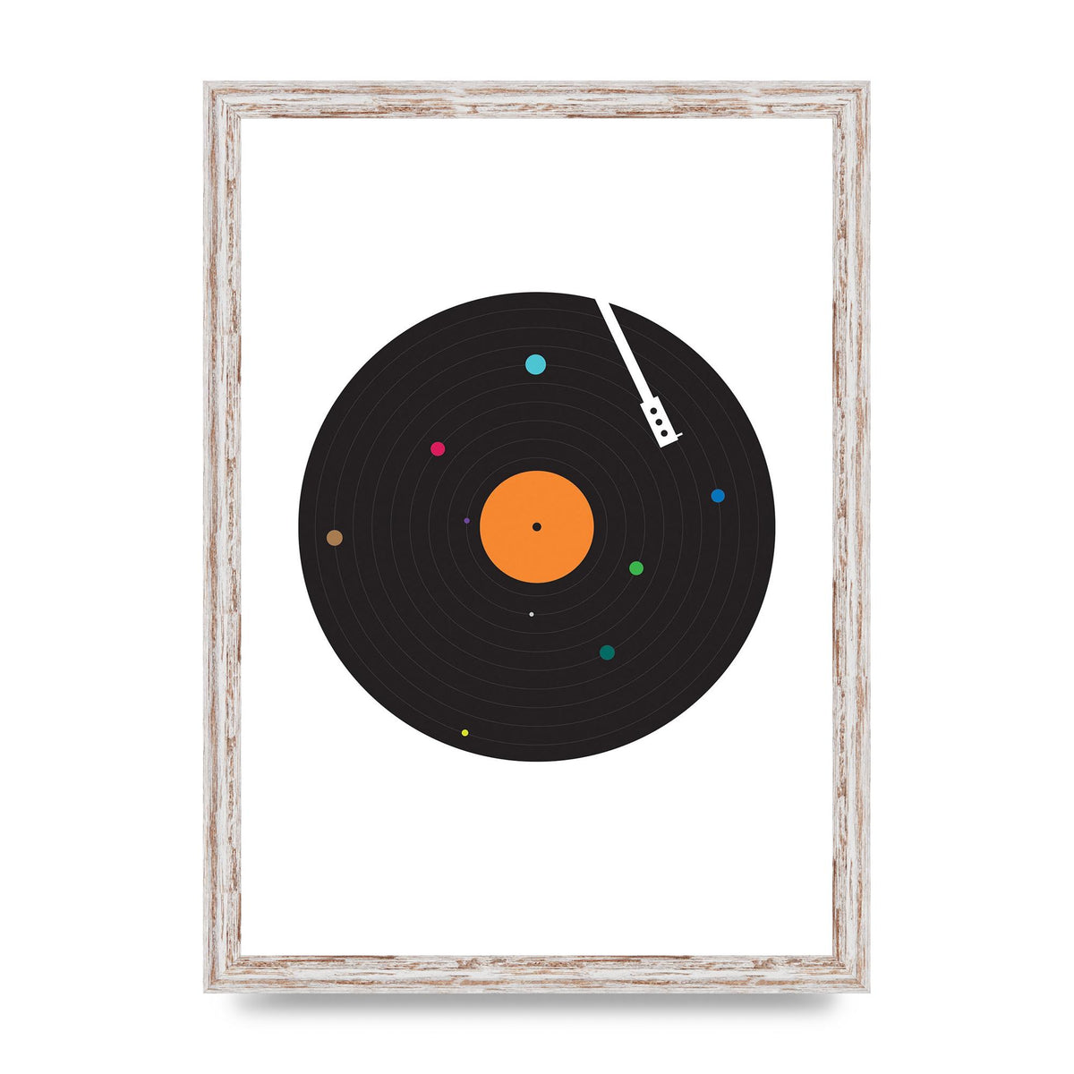Vinyl Space Wall Art - A3 framed