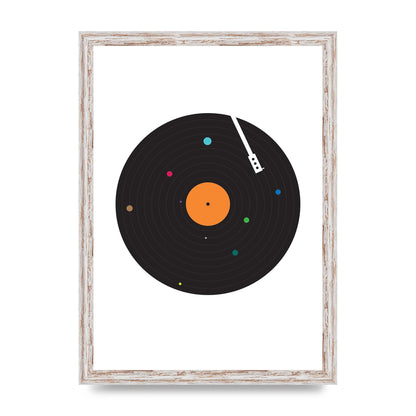 Vinyl Space Wall Art - A3 framed