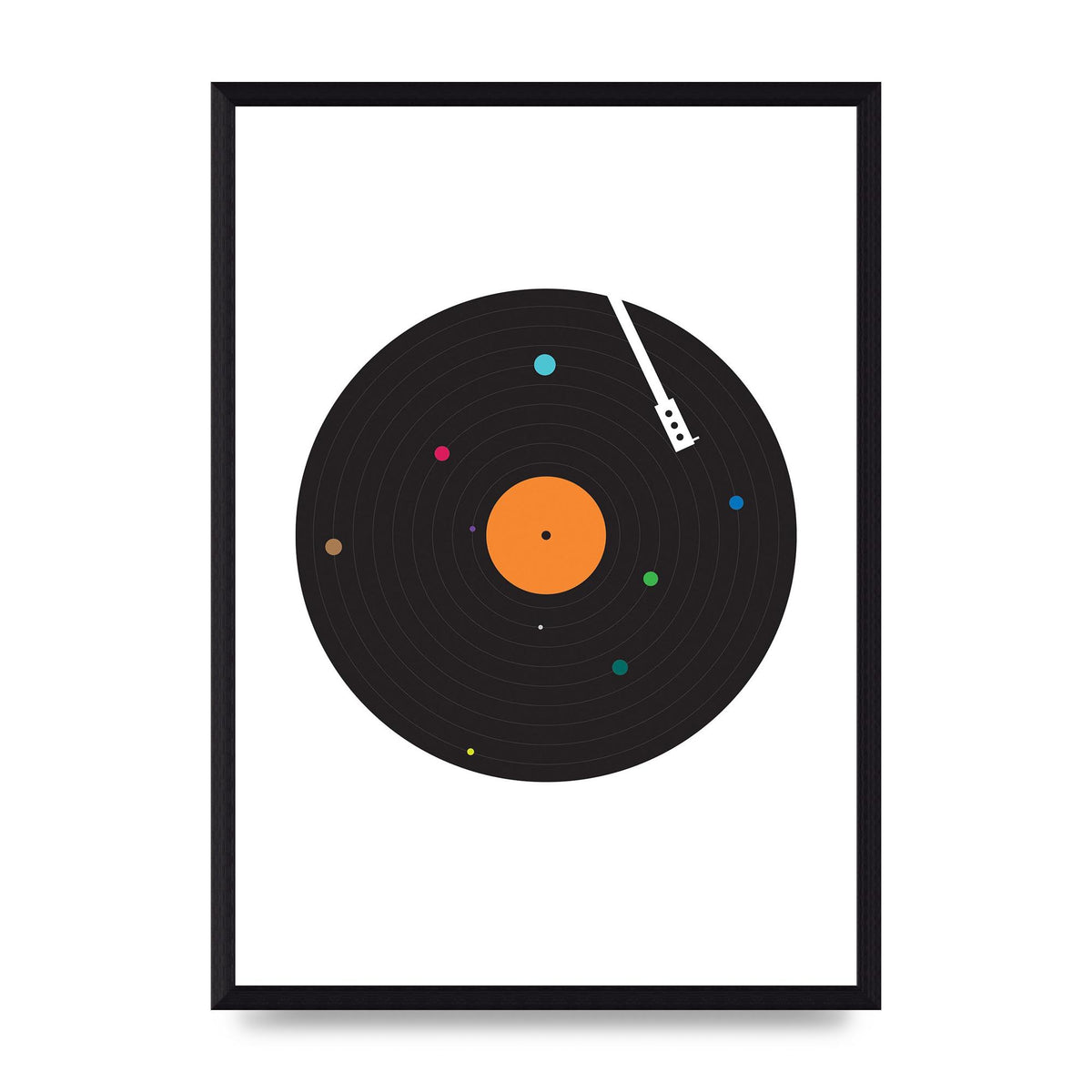 Vinyl Space Wall Art - A3 framed