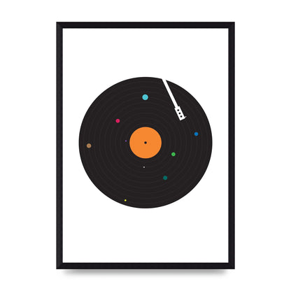 Vinyl Space Wall Art - A3 framed