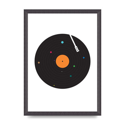 Vinyl Space Wall Art - A3 framed