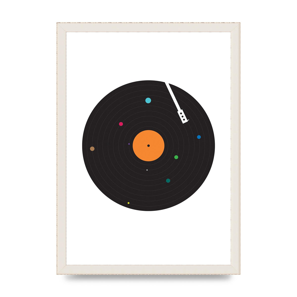 Vinyl Space Wall Art - A3 framed