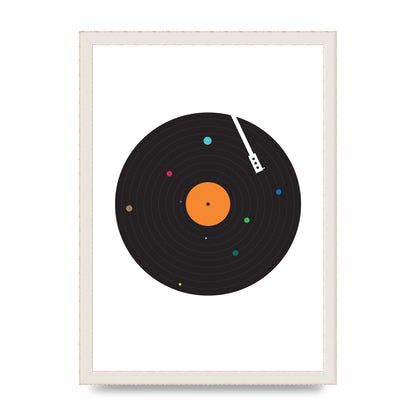 Vinyl Space Wall Art - A3 framed