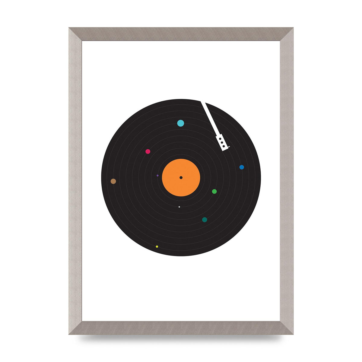 Vinyl Space Wall Art - A3 framed