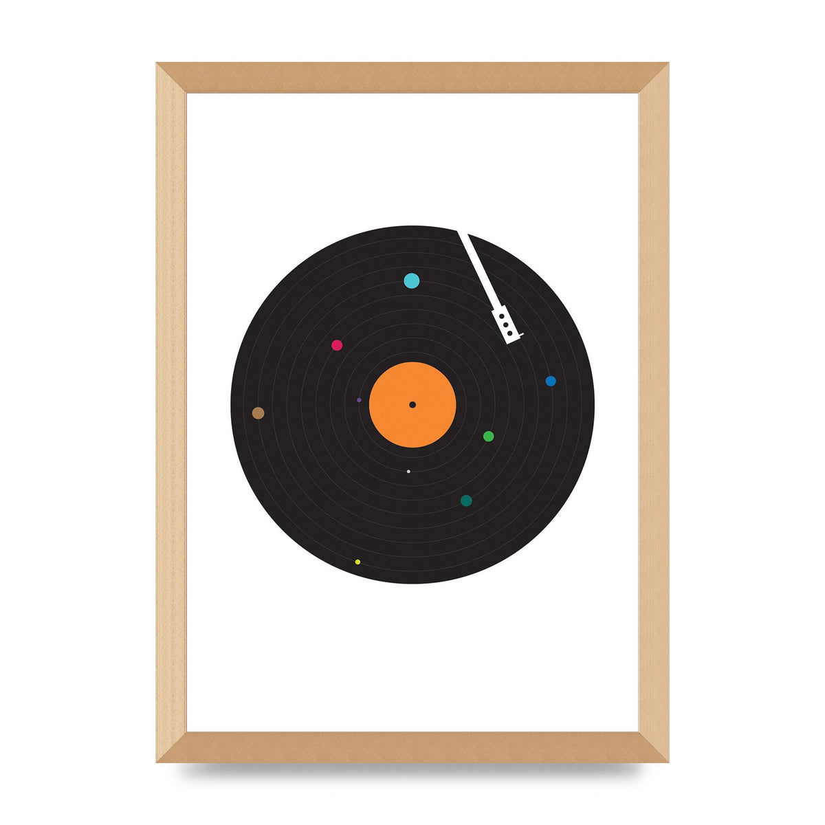Vinyl Space Wall Art - A3 framed