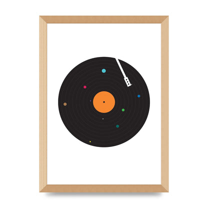 Vinyl Space Wall Art - A3 framed