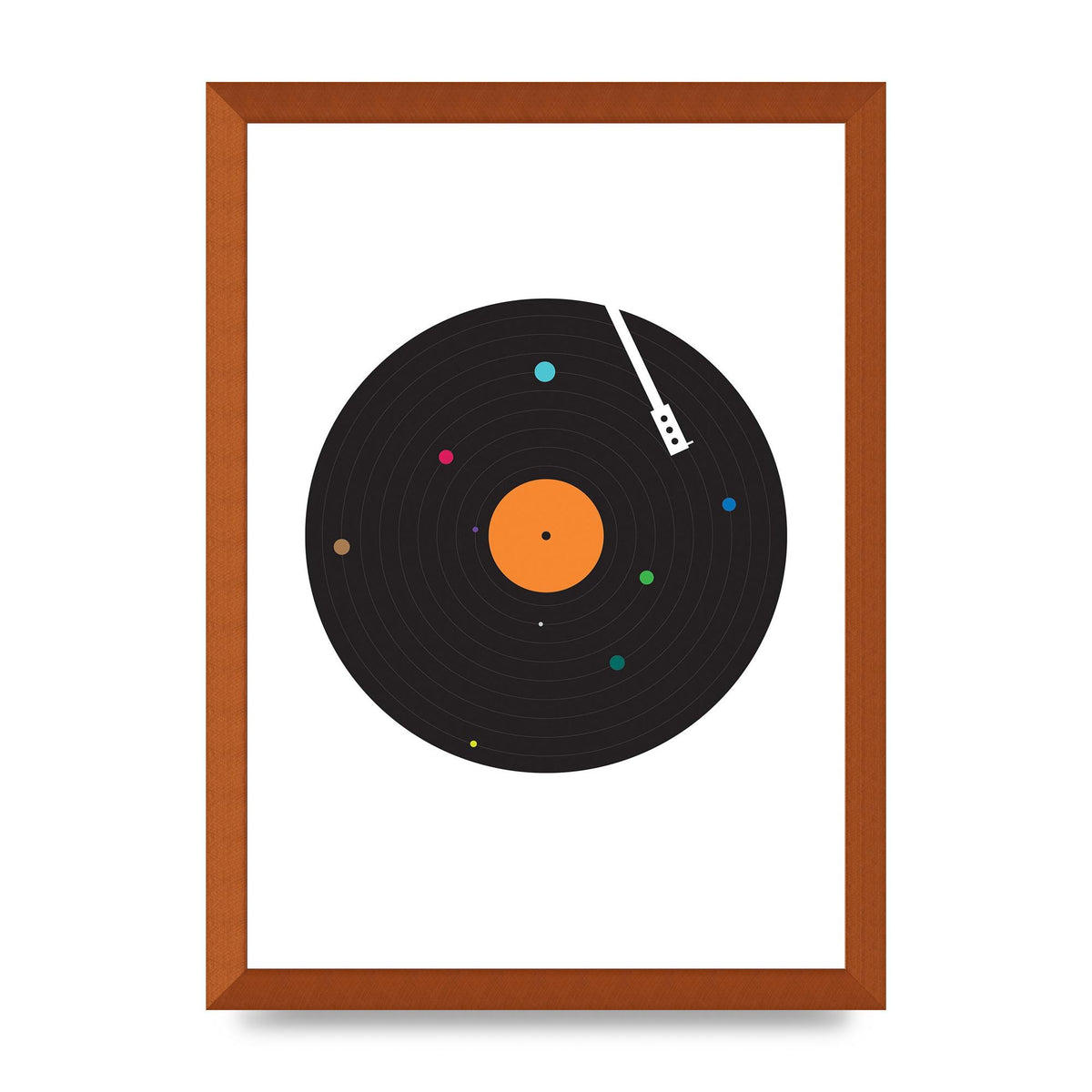 Vinyl Space Wall Art - A3 framed