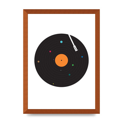 Vinyl Space Wall Art - A3 framed