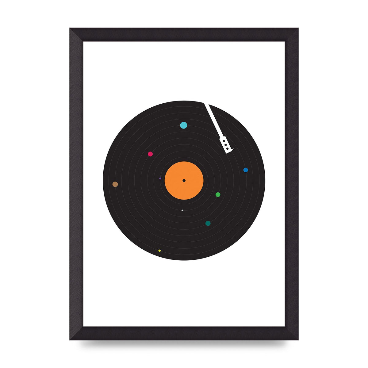 Vinyl Space Wall Art - A3 framed
