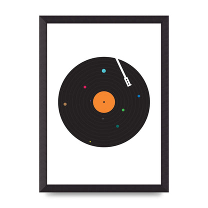 Vinyl Space Wall Art - A3 framed