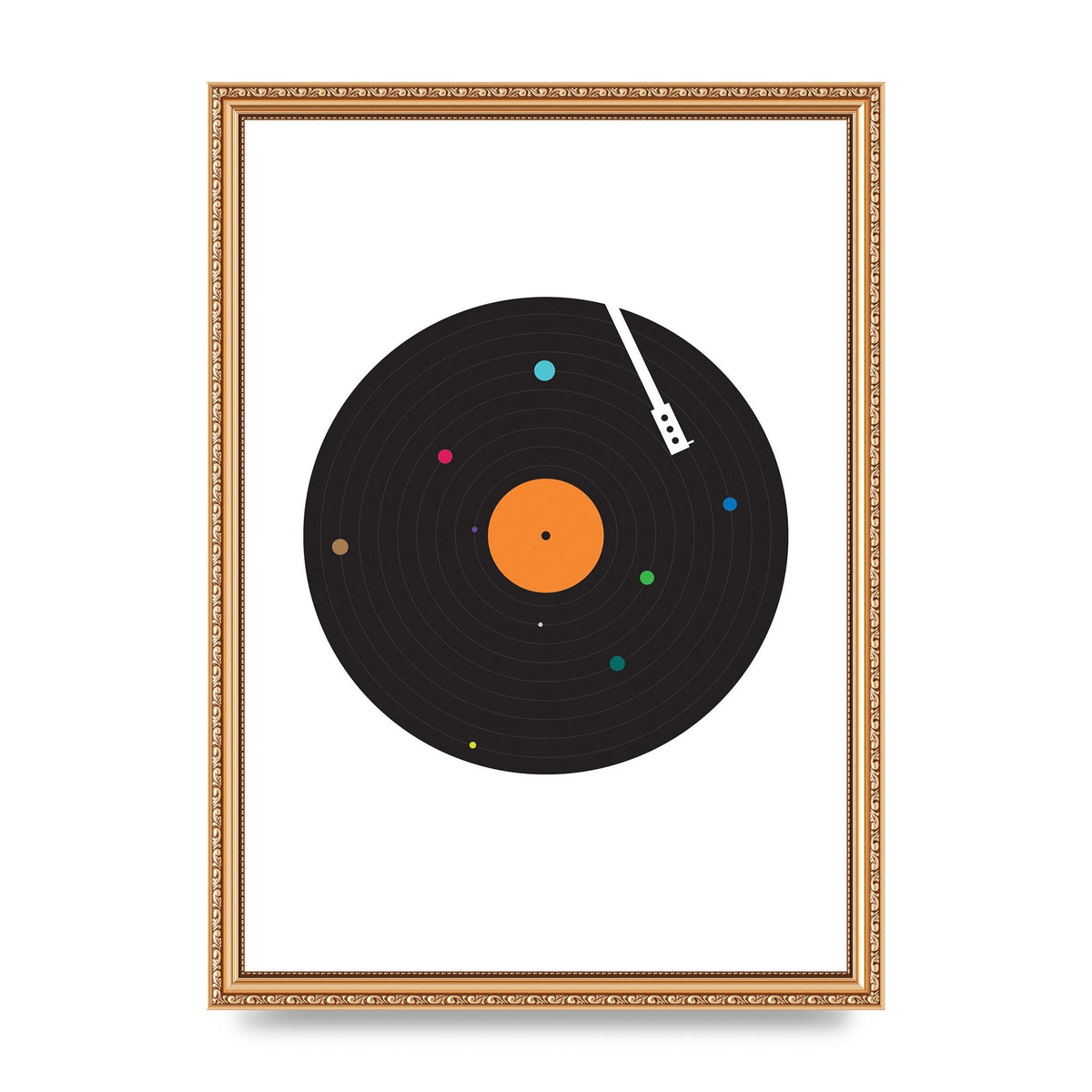 Vinyl Space Wall Art - A3 framed