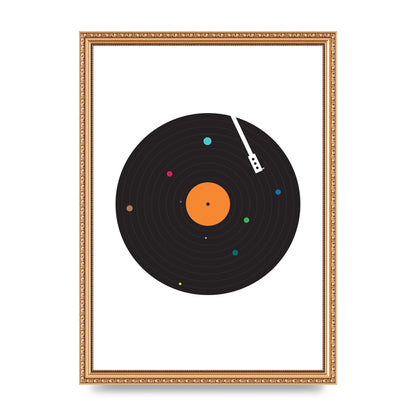 Vinyl Space Wall Art - A3 framed