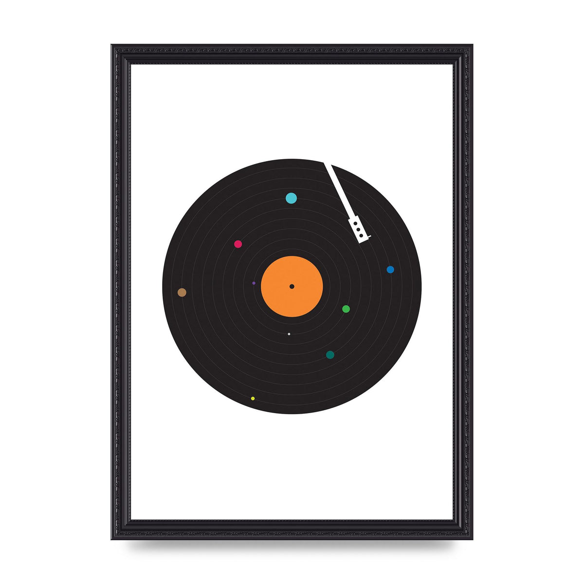 Vinyl Space Wall Art - A3 framed